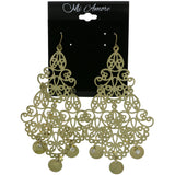 Mi Amore Filigree Dangle-Earrings Gold-Tone