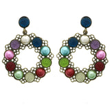 Mi Amore Dangle-Earrings Gold-Tone/Multicolor