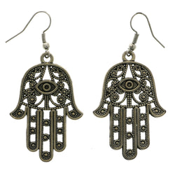 Mi Amore Hand of Fatima Dangle-Earrings Gold-Tone