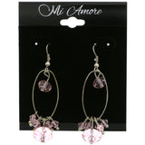 Mi Amore Dangle-Earrings Silver-Tone/Pink