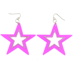 Mi Amore Star Dangle-Earrings Pink