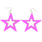 Mi Amore Star Dangle-Earrings Pink