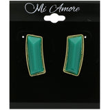 Mi Amore Dangle-Earrings Green/Gold-Tone