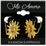 Mi Amore Flower Dangle-Earrings Gold-Tone/Yellow