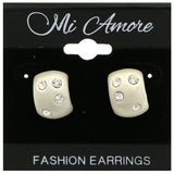 Mi Amore Stud-Earrings White