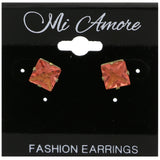 Mi Amore Stud-Earrings Gold-Tone/Orange