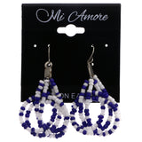 Mi Amore Knot Dangle-Earrings Blue/White