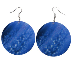 Mi Amore Glitter Universe Dangle-Earrings Blue