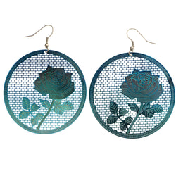 Mi Amore Ombre Rose Dangle-Earrings Blue & Green