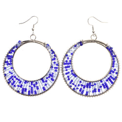 Mi Amore Dangle-Earrings Blue/Silver-Tone