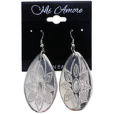 Mi Amore Flower Dangle-Earrings Silver-Tone