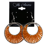 Mi Amore Dangle-Earrings Orange/Silver-Tone