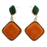 Mi Amore Drop-Dangle-Earrings Orange/Green