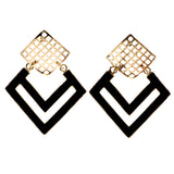 Mi Amore Drop-Dangle-Earrings Gold-Tone/Black