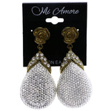 Mi Amore Antiqued Rose Dangle-Earrings Silver-Tone & Gold-Tone