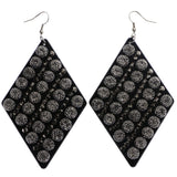 Mi Amore Dangle-Earrings Black/Silver-Tone