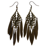 Mi Amore Antiqued Dangle-Earrings Gold-Tone