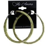 Mi Amore Hoop-Earrings Green/Gold-Tone