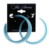 Mi Amore Striped Dangle-Earrings Blue
