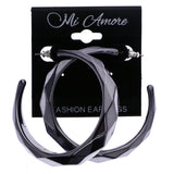 Mi Amore Faceted Dangle-Earrings Black