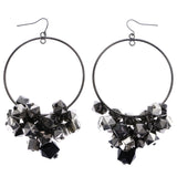 Mi Amore Dangle-Earrings Silver-Tone/Black