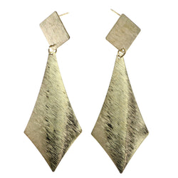 Mi Amore Textured Drop-Dangle-Earrings Gold-Tone