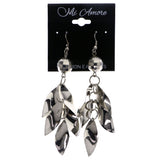 Mi Amore Faceted Dangle-Earrings Silver-Tone