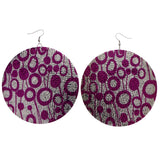 Mi Amore Textured Retro Dangle-Earrings Pink & Silver-Tone