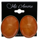 Mi Amore Stud-Earrings Orange/Gold-Tone