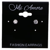 Mi Amore Stud-Earrings Silver-Tone