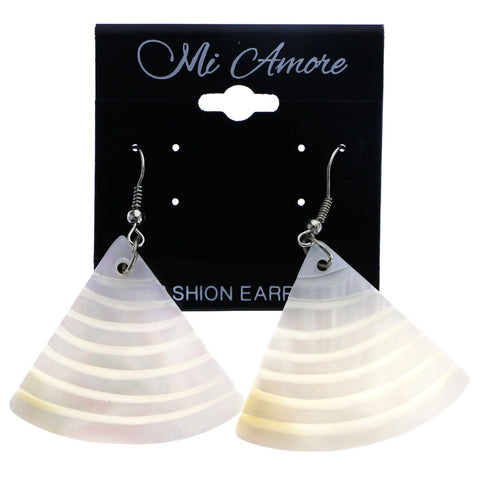 Mi Amore Dangle-Earrings White