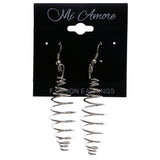 Mi Amore Spring Like Dangle-Earrings Silver-Tone