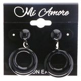 Mi Amore Drop-Dangle-Earrings Black