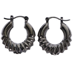 Mi Amore Hoop-Earrings Dark-Silver