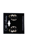 Mi Amore Post-Earrings Black/Silver-Tone