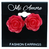 Mi Amore Rose Post-Earrings Pink