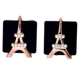 Mi Amore Eiffel Tower French Post-Earrings Black & Bronze-Tone