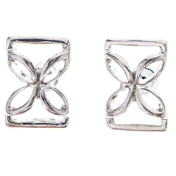 Mi Amore Hourglass Post-Earrings Silver-Tone