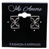 Mi Amore Hourglass Post-Earrings Silver-Tone