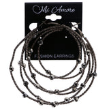 Mi Amore Hoop-Earrings Dark-Silver