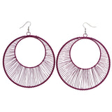 Mi Amore Wire Wrap Dangle-Earrings Pink