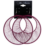 Mi Amore Wire Wrap Dangle-Earrings Pink