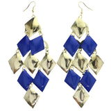 Mi Amore Butterfly Chandelier-Earrings Gold-Tone/Blue