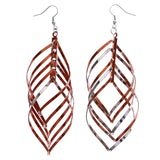 Mi Amore Dangle-Earrings Orange/Silver-Tone