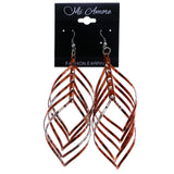 Mi Amore Dangle-Earrings Orange/Silver-Tone