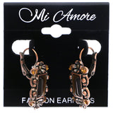 Mi Amore Dangle-Earrings Bronze-Tone/Brown