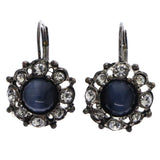 Mi Amore Dangle-Earrings Dark-Silver/Black