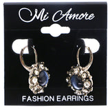 Mi Amore Dangle-Earrings Dark-Silver/Black