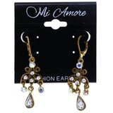 Mi Amore AB Finish Antiqued Dangle-Earrings Gold-Tone & Silver-Tone