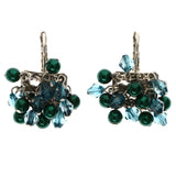 Mi Amore Dangle-Earrings Green/Silver-Tone